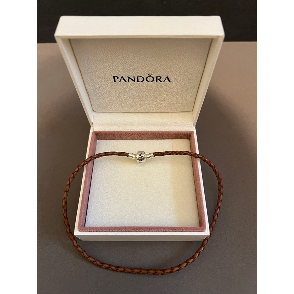 Like new. Authentic retired Pandora double wrap leather bracelet.